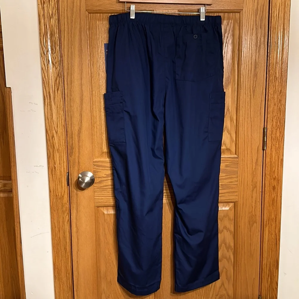 Cherokee Workwear Originals Men Navy Blue Scrubs Pant Fly Front Cargo 4000 - Picture 4 of 13